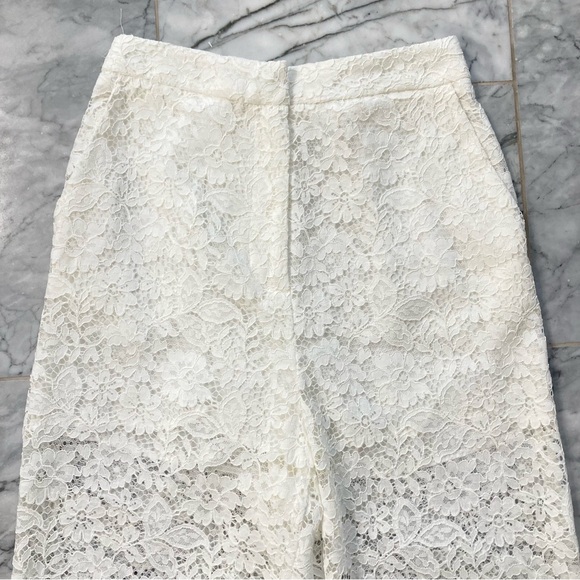 ZARA White Cropped Lace Pants - Picture 4 of 15